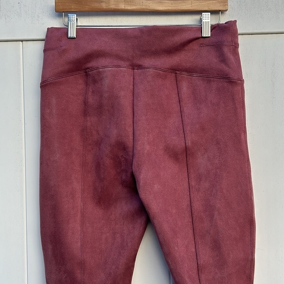 NWT Spanx Faux Suede Leggings in a Dusty Pink Color Size XL Petite - Picture 8 of 8
